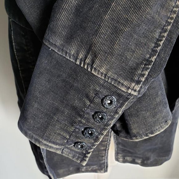 Foxy Jeans Acid-Wash Long, Corduroy Jacket - Picture 5 of 10